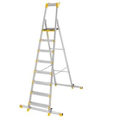 W.steps 55P Trappestige med sertifisert aluminium, med støtteben, Stiger & stillaser