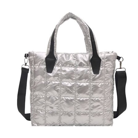 Sølvternet, enkel og stilfuld, trendy afslappet skuldertaske med stor kapacitet
