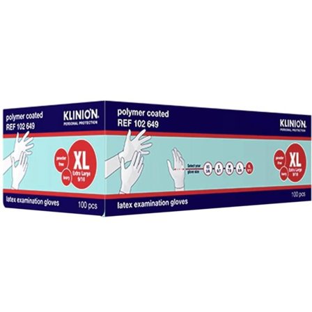 Klinion hanske latex kort XL