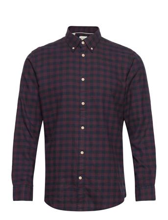 Slhslimflannel Shirt Ls Paita Rento Casual Punainen Selected Homme