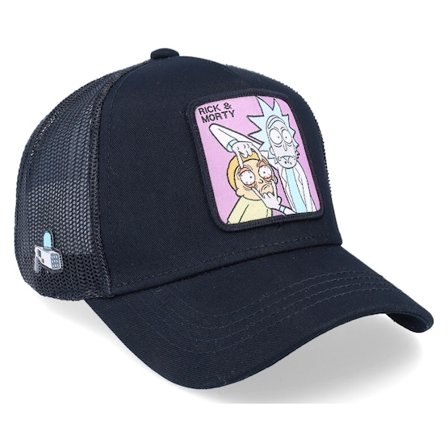 Capslab - Noir trucker Casquette - Rick & Morty Black Trucker @ Hatstore