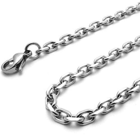 Grov Ankarlänk halsband i stål som håller färgen livet ut. 11mm