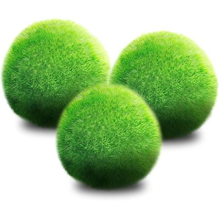 Keskikokoiset sammalpallot, akvaariokoriste akvaarioeläimille, 3 palloa per pakkaus