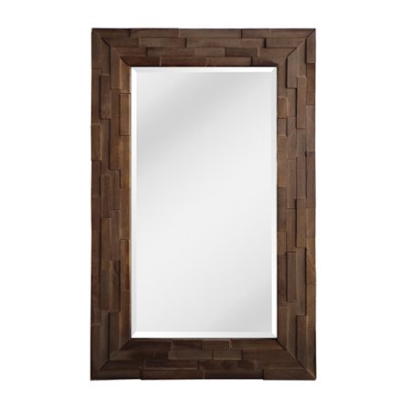 Seinäpeili, ruskeat puukehykset, 70x110 cm