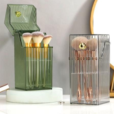 Fashion makeup børsteholder opbevaringsboks-WELLNGS transparent