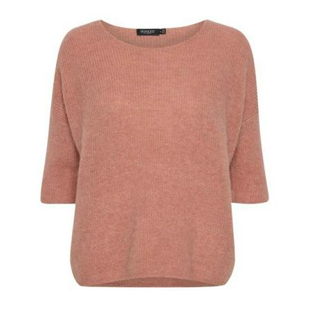 Soaked in Luxury, Round-neck Knitwear Roze, Dames, Maat:XL,alpaca