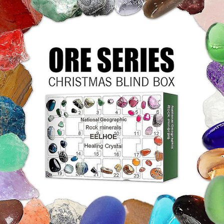 12/24 Dagar Julkalender 24 Lådor Present Ädelstenar Heminredning