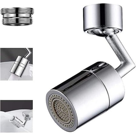 Yleismallinen roiskesuoja suihkuhanan lisäosa, 720 astetta kääntyvä pesuallashanan suodattimen jatke, kierrettävä vesihanan ulostulon kiinnityspään 