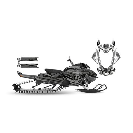 SweTown Dekalkit Igor-Black-Grey - Lynx Xtrim RE 3500 850 E-Tec 2018-2020