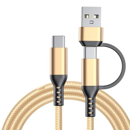 1m Langt Hurtigt 60W Type C/USB Opladerkabel med Nylonflettet Design USB C Telefonopladningsledning