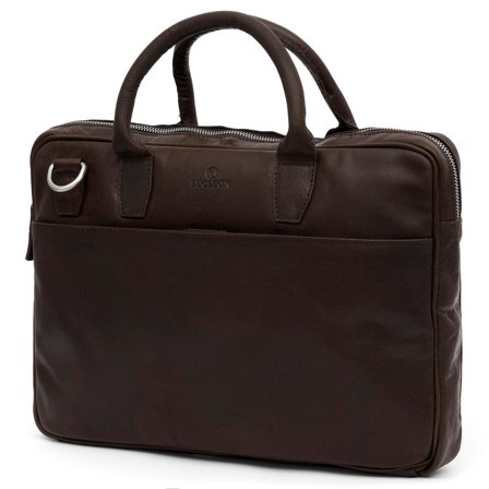 Montreal Slim 13" Executive Brown Leather Bag for Men - Leather bags