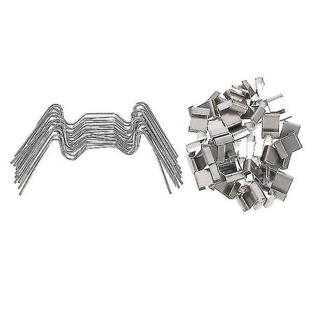 100 stk Glassine W-klips Drivhusglass Drivhus Drivhus Glassering W-trådklips Drivhusklips Glass Den bedre