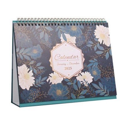 2025 Skrivebords Kalender 12 Måneder Stående Flip Kalender Desktop Stativ Kalender Daglig Livsplanlegger Organizer for Kontor Kjøkken Klasserom (FMY)