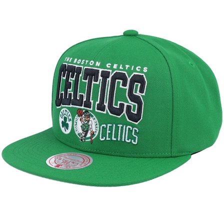 Mitchell & Ness - Verde snapback Gorra - Boston Celtics Champ Stack Green Snapback @ Hatstore