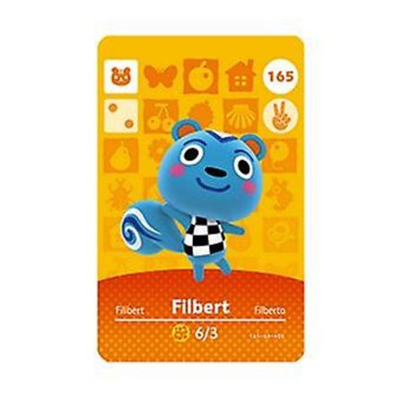 NFC Spillkort for Animal Crossing, ch Amiibo Wii U - 165 Filbert