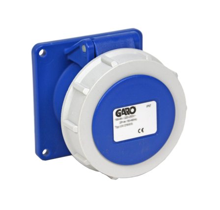 Garo UIV 432-9 S Paneluttag IP67, 5-polig, 32A Blå, 9 h, Anslutningsdon & kablar
