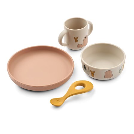 LIEWOOD Vivi Printed Tableware Set, Børn & Forældre, Service, Tallerkener Og Skåle