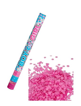Joker Confetti Shooter Boy/Girl Pink 60 Cm - Pink - 60 CM