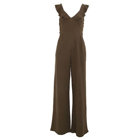 Girls On Film Dam/Dam Sabor Volang Jumpsuit 8 UK Khaki Grön