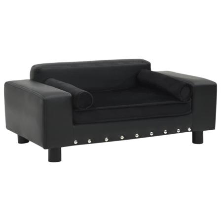 Vidaxl Hundsoffa Svart 81x43x31 Cm Plysch Och Konstläder Svart