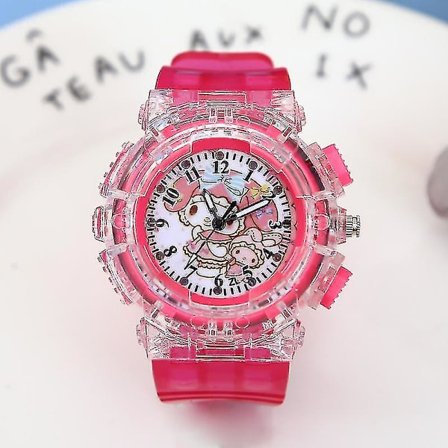 Sanrio ur Kuromi Cinnamoroll My Melody Kawaii pige frisk og sød tegneserie studentermode elektronisk lysende ur{AZC}