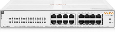 Hewlett Packard Enterprise HPE Aruba Instant On 1430 16G Class4 PoE 124W Switch - switch - 16 porter - ikke-styrt - rackmonterbar