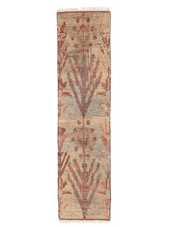 Blumen Klein Usak Indisch Teppich 78X300 Wolle