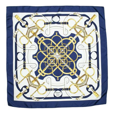 Hermès Vintage, Pre-owned Scarf Blauw, Dames, Maat:ONE Size