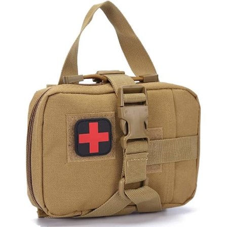 Førstehjelpssett, taktisk overlevelsesutstyr, Utility Pouch taktiske medisinske lommer, Rip Away taktisk medisinsk veske for hjemmet Khaki