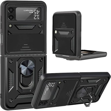 Kompatibel med Samsung Galaxy Z Flip 3 Fodral, [Military Gra