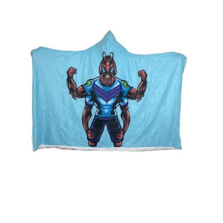 Plush Filt Pläd med Huva 200 cm x ca 145 cm