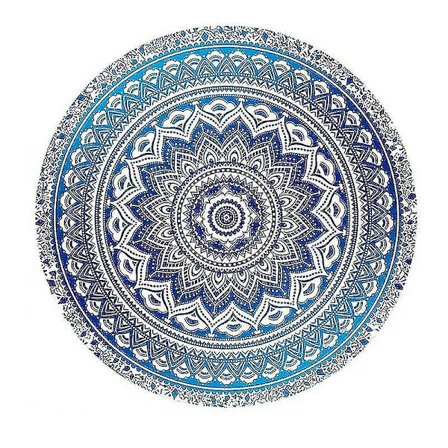 Mandala Rund Gobeläng Sommar Strand Picknick Filt Matta Bohemia Mattor-ksize