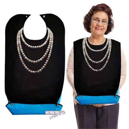 Vaskbare voksne forkle for eldre, klærbeskyttere vanntette og gjenbrukbare voksne forkle for å spise