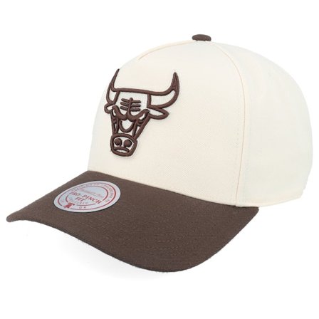 Mitchell & Ness - Beis adjustable Gorra - Chicago Bulls Fashion 2t Pro Cream/Brown A-Frame Adjustable @ Hatstore