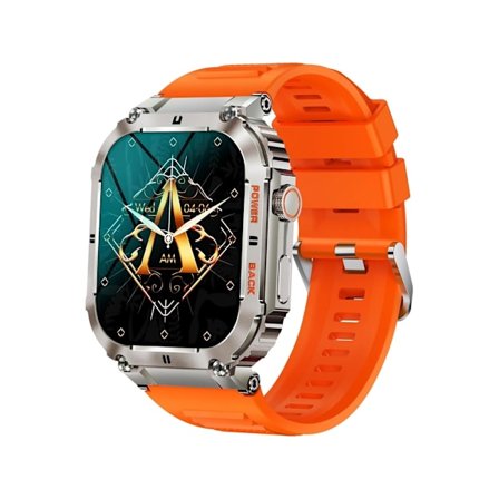 1.96 Tommers Stor Skjerm Smartklokke for Menn Android Militære Smartklokker Fitnessklokke Mann Do/Meet C