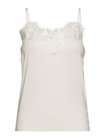 Slclara Singlet Top Ærmeløs Top Hvid Soaked In Luxury
