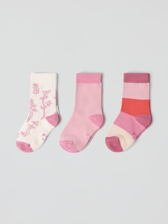 Polarn O. Pyret - 3-pack of socks - 22|24 - Childrenswear - pink