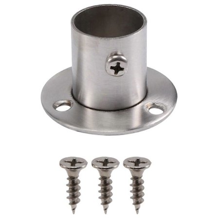 Garderob Klädstång 22mm Dia Rör Hängande Stång Ändstöd Fäste