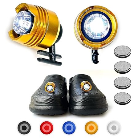 Ajovalot Crocille,2kpl Led-valo Croc-kenkien koristeluun,hauskat Croc Charms -kengät Valot Kätevä retkeily