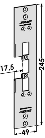 STEP ST6575 Stolpe for Wicona profilsystem 17,5 mm, Alarm & sikkerhet