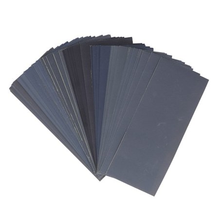 90 stk. vådt og tørt sandpapir siliciumcarbid 400 til 3000 korn vand sandpapirsæt til polering slibning