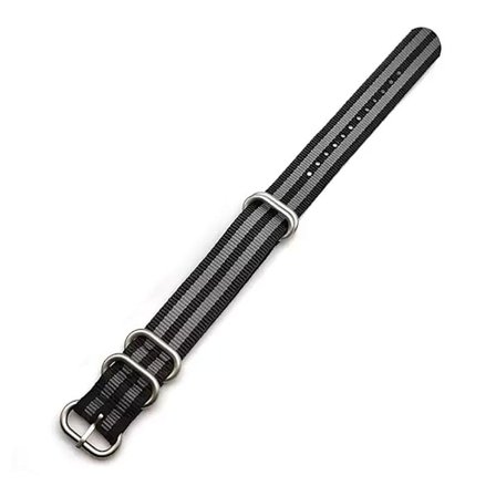 Klokkereim Natorem / nylonrem Avrundet 20 mm - Velg farge