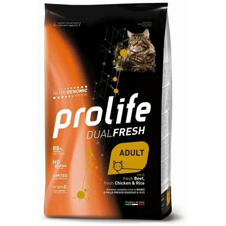 Prolife Cat Dual Fresh Adult Cibo Secco Per Gatti Adulti Beef