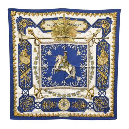Hermès Vintage, pre-owned scarf Carré 90 Blauw, Dames, Maat:ONE Size
