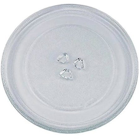 Universal Mikrovågsugnsglasplatta med 3 Fästen, 24,5 cm