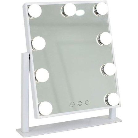 Makeup Mirror with Lights – Hollywood Mirror – Make Up Mirror, Dimmable with Three Light Modes & 10X Magnifying Mirror