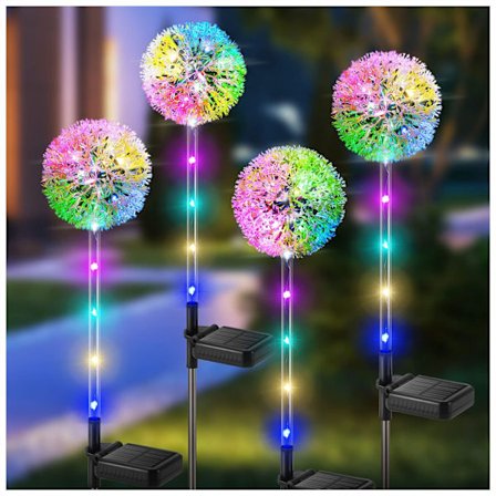 4-pack solcellslampor i form av maskrosor [Energiklass G]