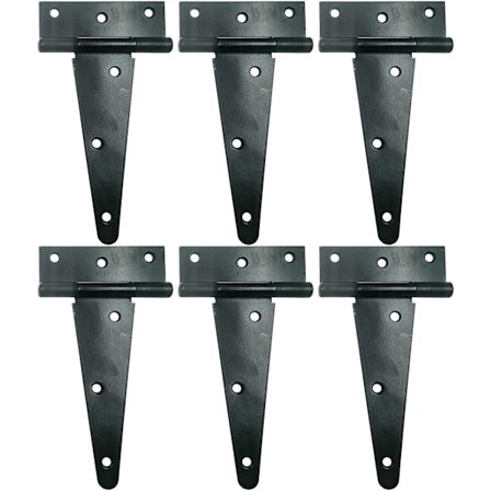6 stk kraftige T-hengsler T-hengsler T-stropphengsler Skurhengsler Port Hengsler Låvehengsler Gjerdehengsler Dørhengsler Smijern Rustfritt Alle 