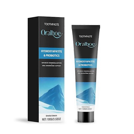 Hydroxyapatit & Probiotika Tandpasta - Avanceret tandpleje til emaljeremineralisering, oral mikrobiombalance, skånsom rengøring, blegning & frisk