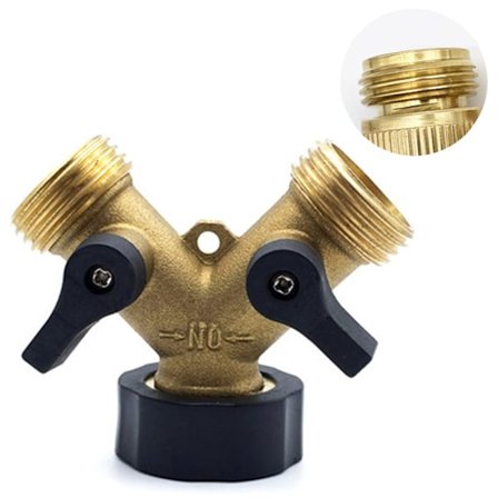 2-vägs Y-delare för inloppsslang för anslutning av 2 enheter Trädgård Vatten Dispenser Vattenslang Distributör Anslutning Trädgårdsslang Splitter